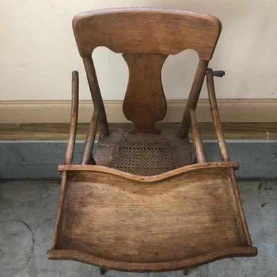 Lot 177 - Antique High Chair and Chair