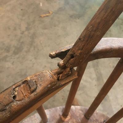 Lot 177 - Antique High Chair and Chair