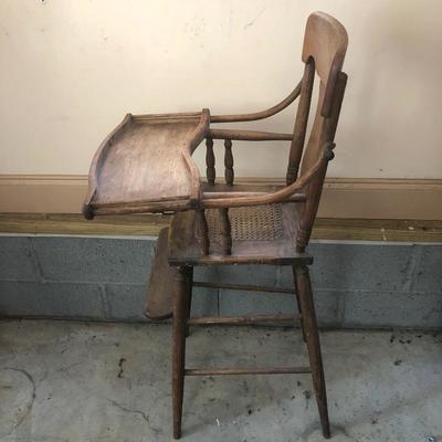 Lot 177 - Antique High Chair and Chair