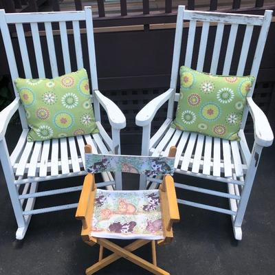 Lot 181 - Pair of Rockers and Kids Chair