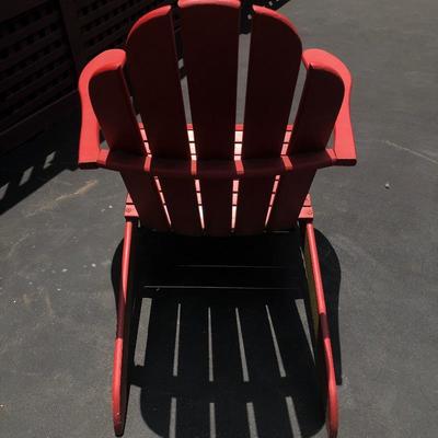Lot 182- Adirondack Chair and Flag