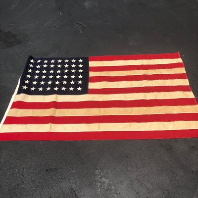 Lot 182- Adirondack Chair and Flag