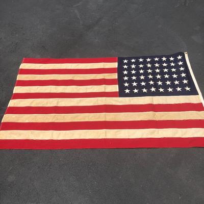 Lot 182- Adirondack Chair and Flag