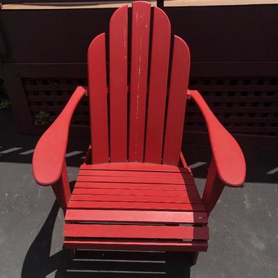 Lot 182- Adirondack Chair and Flag