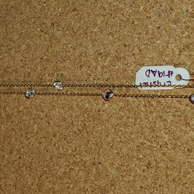 14K Crystal Necklace