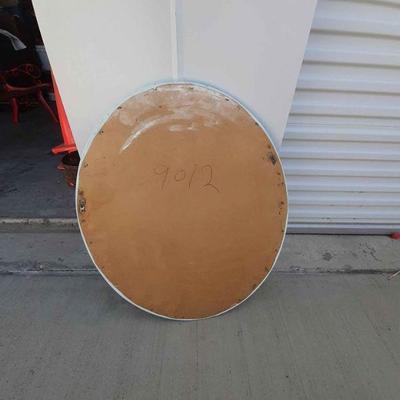 Vintage oval mirror made into a chalk Message Board