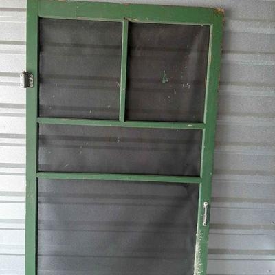 Vintage Hand Made Screen Door