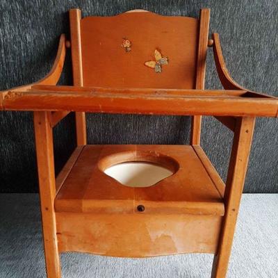 Vintage Wood Potty Chair Potty 