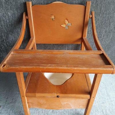 Vintage Wood Potty Chair Potty 