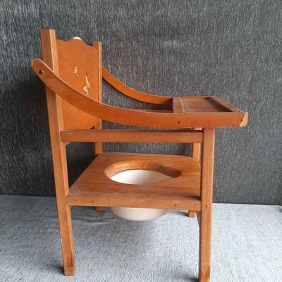 Vintage Wood Potty Chair Potty 