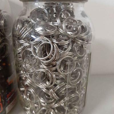 Key Rings Chains Split Ring Hoop Metal Steel in Silver