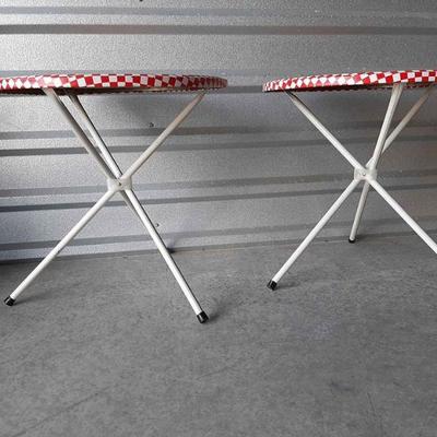 Vintage Metal TV Trays BBQ theme