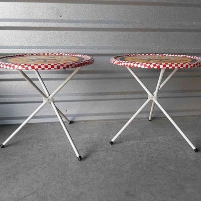 Vintage Metal TV Trays BBQ theme