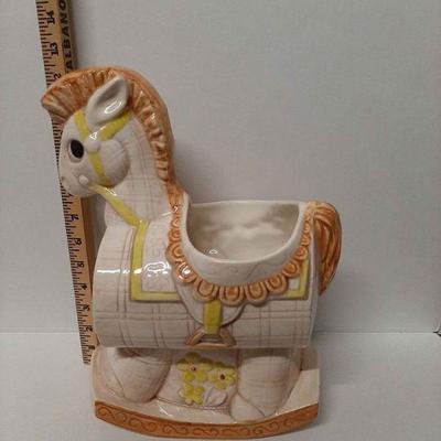 Rocking Horse Ceramic Planter