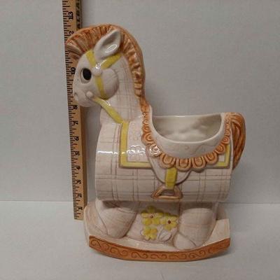 Rocking Horse Ceramic Planter