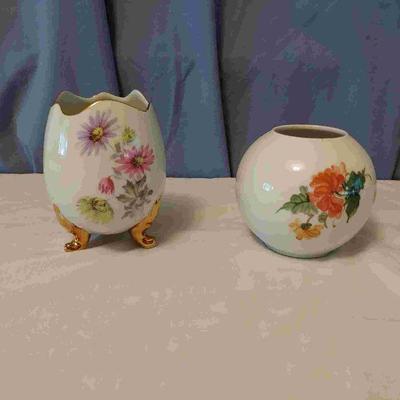 2 flowered vases from Germany