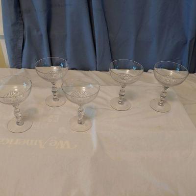 Set of 5 vintage glasses from 40s 