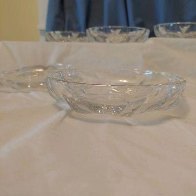 8 shallow crystal desert bowls