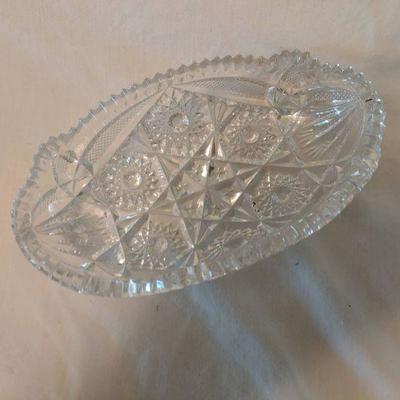 5 fancy shallow crystal dishes
