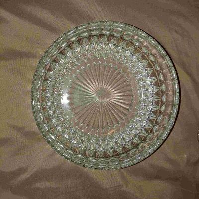Crystal bowl, plate, and 2 glasses
