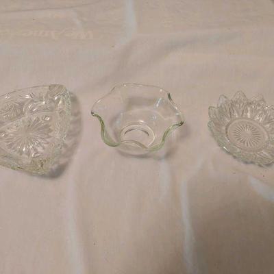 3 unique crystal and glass shape ware