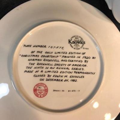Norman Rockwell plate - Lot 7 plate and 1 mug