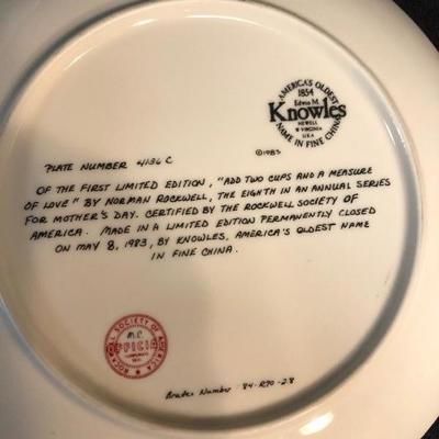 Norman Rockwell plate - Lot 7 plate and 1 mug