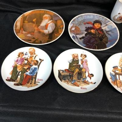 Norman Rockwell plate - Lot 7 plate and 1 mug