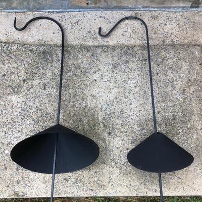 Lot 193 - Three Bird Feeder Hooks with Baffles