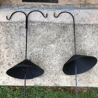 Lot 193 - Three Bird Feeder Hooks with Baffles