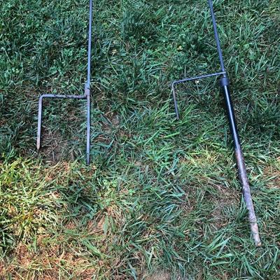 Lot 193 - Three Bird Feeder Hooks with Baffles