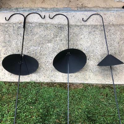 Lot 193 - Three Bird Feeder Hooks with Baffles