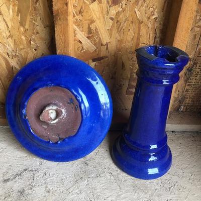 Lot 196 - Birdbath and Candles