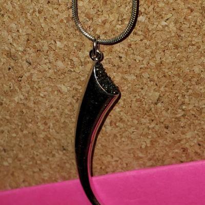 Sterling Claw with Black rhinestones on top