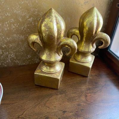 Fleur de lis Bookends