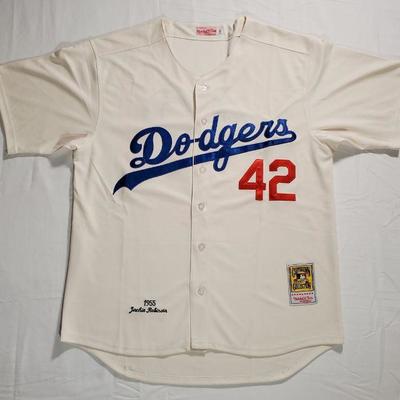 Authentic Dodgers #42 1955 Jackie Robinson Mitchell & Ness Jersey