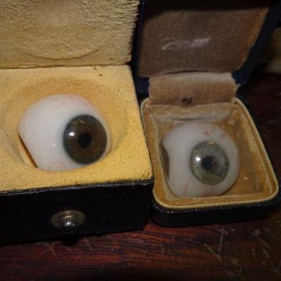 Creepy 1930's Eye Prostheses, Eye Balls, Glass Eyes, Eye of the Beholder.......