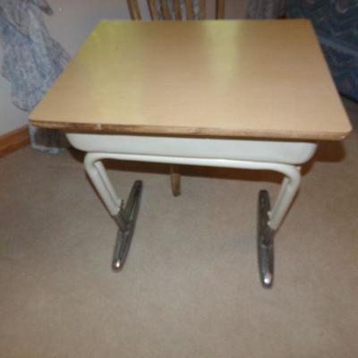 LOT 2  VINTAGE SCHOOL DESK AND CHAIR