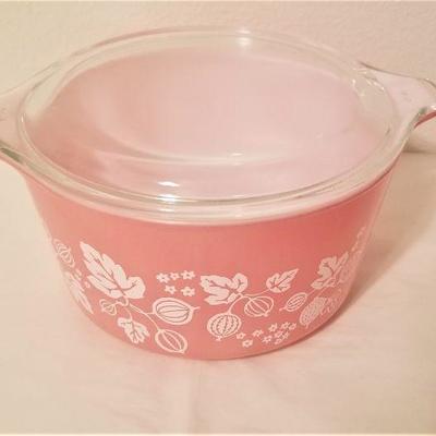 Lot #6  PYREX Pink Gooseberry bowl with lid