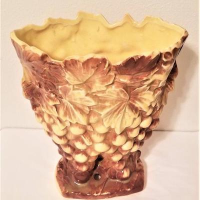 Lot #13  Vintage Pottery Grapevine Vase