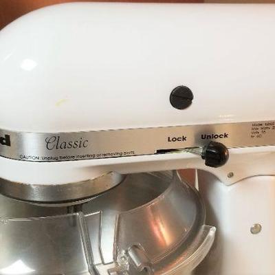 Lot #21  Kitchen Aid Classic Mixer with attachments