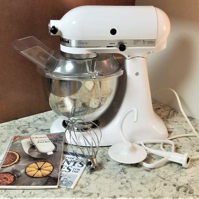 Lot #21  Kitchen Aid Classic Mixer with attachments