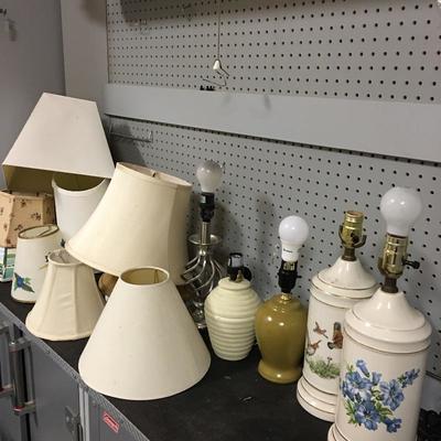 Lot 198 - Lamps & Shades 