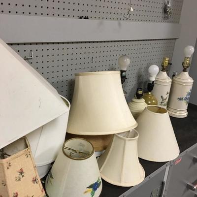 Lot 198 - Lamps & Shades 