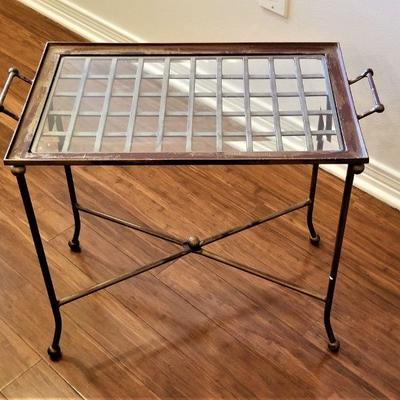 Lot #27  Contemporary Tray Table with Distressed look