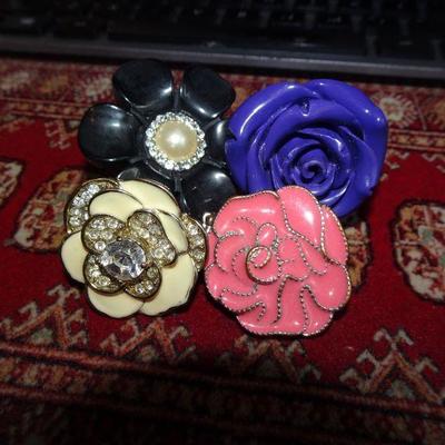 Flower Bouquet Stretch Rings (4)