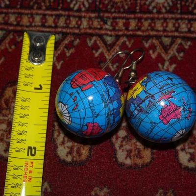 Globe Earrings, Ball Earrings
