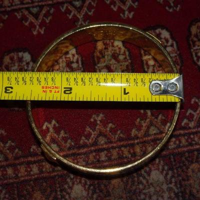 Vintage blue & gold tone COACH bracelet Bangle 