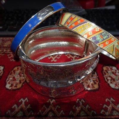 Silver Cuff Bracelet, Vera Bradley and No Name 