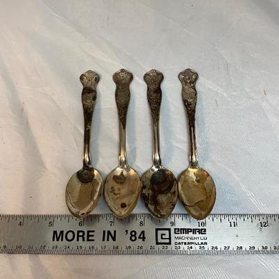 4 USA State Collector Spoons